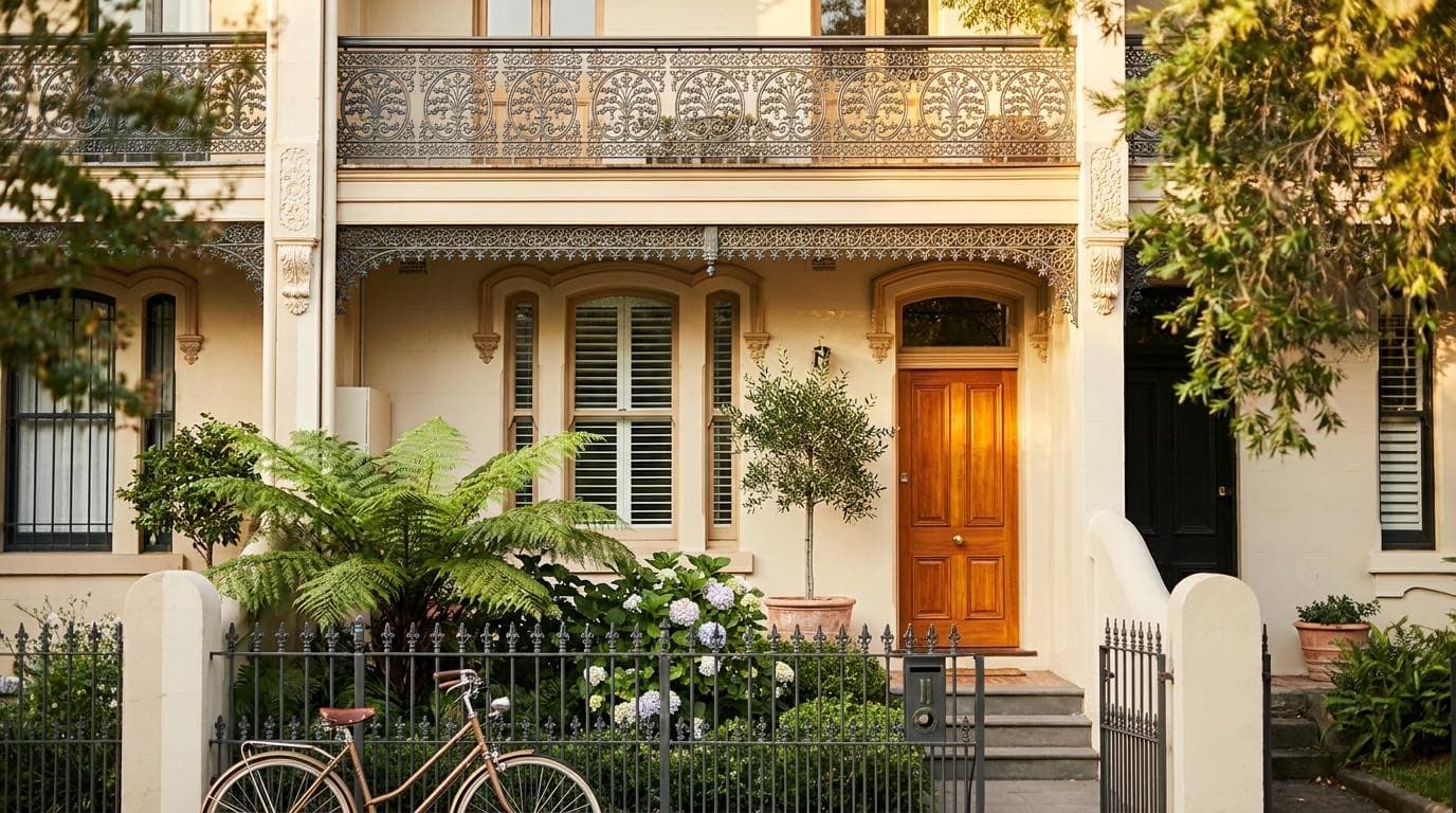 A classic Sydney terrace home with a freshly settled-in entrance